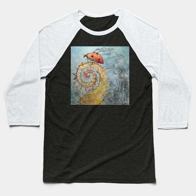 Ladybug Baseball T-Shirt by stephlaw